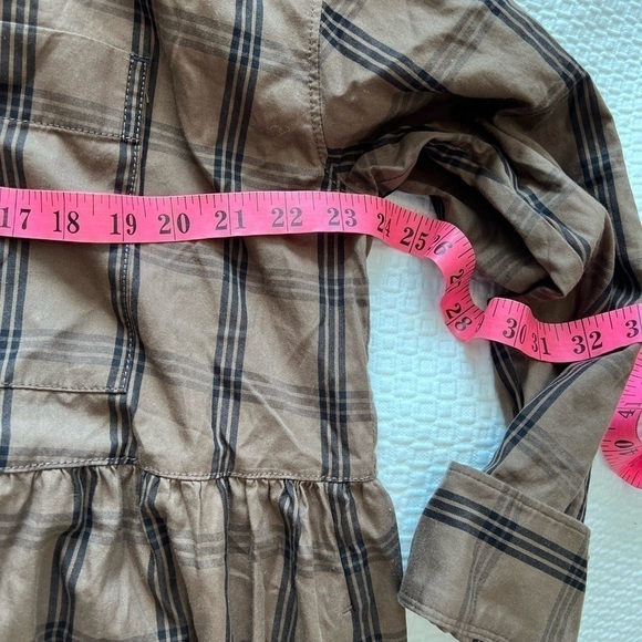 NWT Everlane The Field Dress in Mocha Plaid - Picture 12 of 16